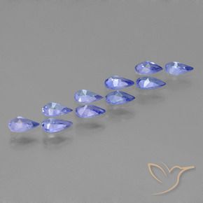 2.09 ct natürliche Intensives Violettblau Tansanit-Edelsteine, Birnenform, VS
