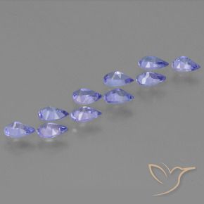 2.06 ct natürliche Mittelblau Tansanit-Edelsteine, Birnenform, VS