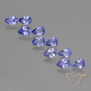 3.06 ct natürliche Intensives Violettblau Tansanit-Edelsteine, Birnenform, VS