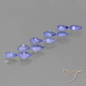 3.06 ct natürliche Intensives Violettblau Tansanit-Edelsteine, Birnenform, VS