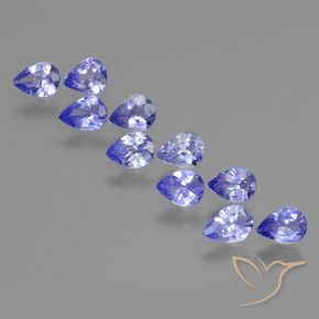 2.55 ct natürliche Intensives Violettblau Tansanit-Edelsteine, Birnenform, VS