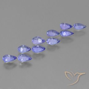 2.55 ct natürliche Intensives Violettblau Tansanit-Edelsteine, Birnenform, VS