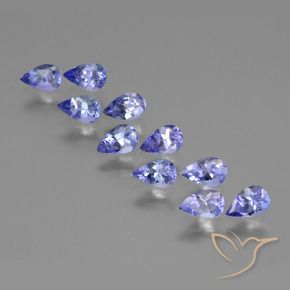 2.60 ct natürliche Intensives Violettblau Tansanit-Edelsteine, Birnenform, VS