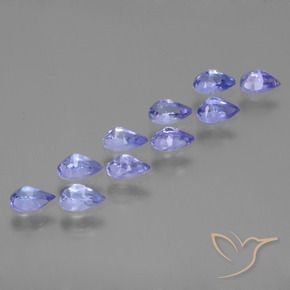 2.60 ct natürliche Intensives Violettblau Tansanit-Edelsteine, Birnenform, VS