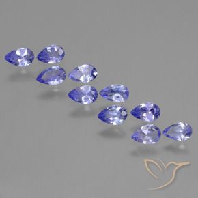 1.88 ct natürliche Intensives Violettblau Tansanit-Edelsteine, Birnenform, VS