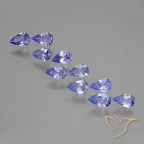 1.73 ct natürliche Intensives Violettblau Tansanit-Edelsteine, Birnenform, VS
