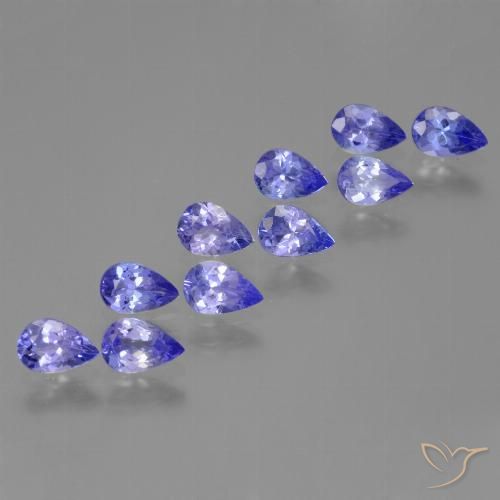 3,77 ct natürliche blauer Tansanit-Edelsteine, Birnenform, VS