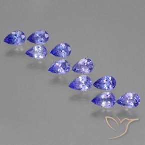 3,77 ct natürliche blauer Tansanit-Edelsteine, Birnenform, VS