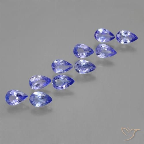 3.65ctw Natürlicher Intensives Violettblau Tansanit, Birnenform, VS
