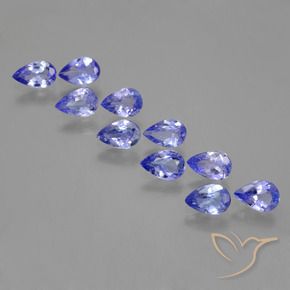 3.65 ct natürliche Intensives Violettblau Tansanit-Edelsteine, Birnenform, VS