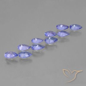 3.65 ct natürliche Intensives Violettblau Tansanit-Edelsteine, Birnenform, VS