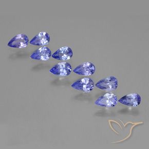 3.36 ct natürliche Intensives Violettblau Tansanit-Edelsteine, Birnenform, VS