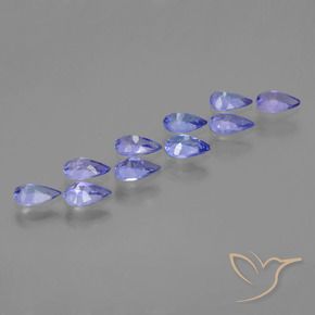 3.36 ct natürliche Intensives Violettblau Tansanit-Edelsteine, Birnenform, VS