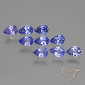 3.26 ct natürliche Intensives Violettblau Tansanit-Edelsteine, Birnenform, VS