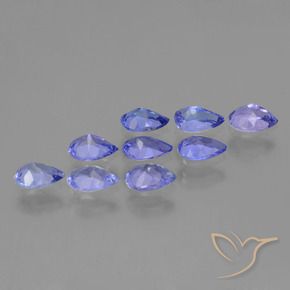 3.26 ct natürliche Intensives Violettblau Tansanit-Edelsteine, Birnenform, VS