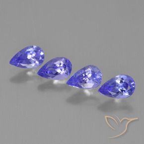 1.53 ct natürliche tiefblau Tansanit-Edelsteine, Birnenform, VS