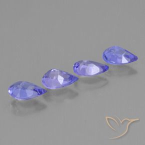 1.53 ct natürliche tiefblau Tansanit-Edelsteine, Birnenform, VS