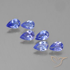 1.90 ct natürliche violett-blau Tansanit-Edelsteine, Birnenform, VS