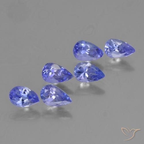 2.66ctw Natürlicher violett-blau Tansanit, Birnenform, VS