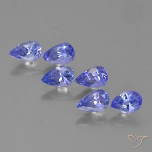 2.66 ct natürliche violett-blau Tansanit-Edelsteine, Birnenform, VS