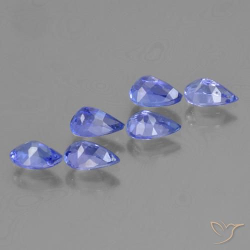 2.66 ct natürliche violett-blau Tansanit-Edelsteine, Birnenform, VS
