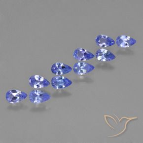 1.86 ct natürliche tiefblau Tansanit-Edelsteine, Birnenform, VS