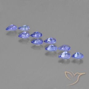 2.07 ct natürliche tiefviolett-blau Tansanit-Edelsteine, Birnenform, VS