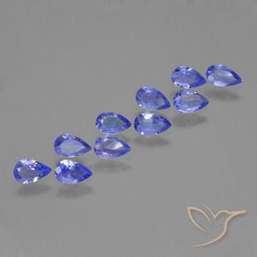 1.96 ct natürliche Intensives Violettblau Tansanit-Edelsteine, Birnenform, VS