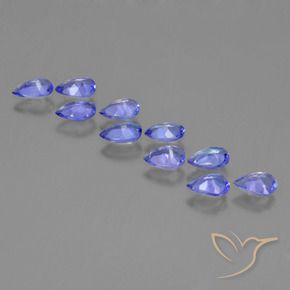1.96 ct natürliche Intensives Violettblau Tansanit-Edelsteine, Birnenform, VS