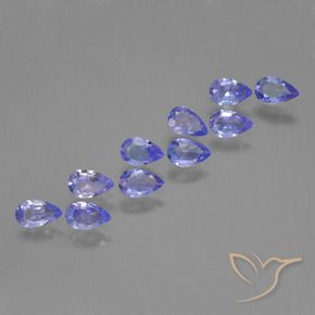 1.89 ct natürliche Intensives Violettblau Tansanit-Edelsteine, Birnenform, VS