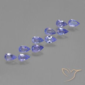 1.80 ct natürliche Intensives Violettblau Tansanit-Edelsteine, Birnenform, VS