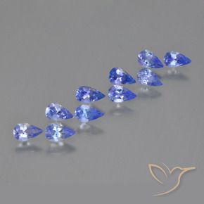 1.93 ct natürliche Intensives Violettblau Tansanit-Edelsteine, Birnenform, VS