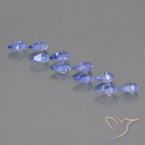 1.93 ct natürliche Intensives Violettblau Tansanit-Edelsteine, Birnenform, VS