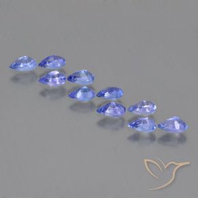 2.54 ct natürliche tiefviolett-blau Tansanit-Edelsteine, Birnenform, VS