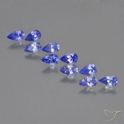 2.24ctw Natürlicher tiefviolett-blau Tansanit, Birnenform, VS, Photo A