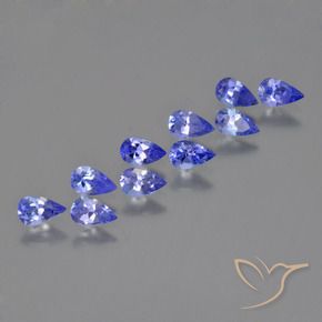 2.24 ct natürliche tiefviolett-blau Tansanit-Edelsteine, Birnenform, VS
