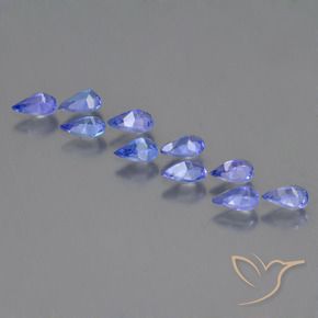 2.24 ct natürliche tiefviolett-blau Tansanit-Edelsteine, Birnenform, VS