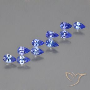 2.18 ct natürliche tiefviolett-blau Tansanit-Edelsteine, Birnenform, VS