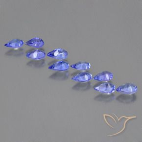 2.18 ct natürliche tiefviolett-blau Tansanit-Edelsteine, Birnenform, VS