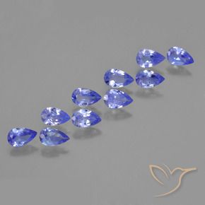 2.25 ct natürliche Intensives Violettblau Tansanit-Edelsteine, Birnenform, VS
