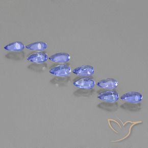 2.25 ct natürliche Intensives Violettblau Tansanit-Edelsteine, Birnenform, VS