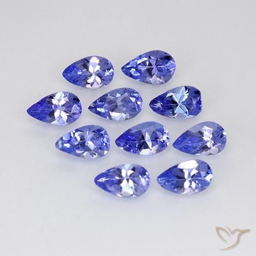 2.19ctw Natürlicher tiefviolett-blau Tansanit, Birnenform, VS