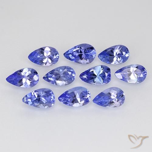 2.19 ct natürliche tiefviolett-blau Tansanit-Edelsteine, Birnenform, VS