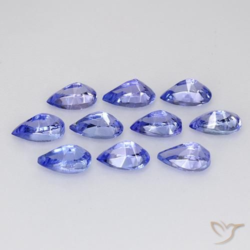 2.19 ct natürliche tiefviolett-blau Tansanit-Edelsteine, Birnenform, VS