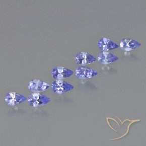 2.06 ct natürliche Intensives Violettblau Tansanit-Edelsteine, Birnenform, VS