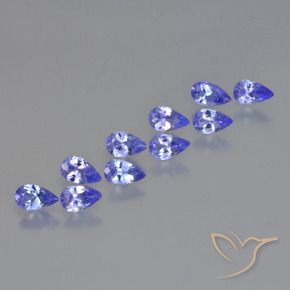 2.05 ct natürliche Intensives Violettblau Tansanit-Edelsteine, Birnenform, VS
