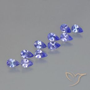 2.10 ct natürliche Intensives Violettblau Tansanit-Edelsteine, Birnenform, VS