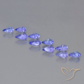 2.10 ct natürliche Intensives Violettblau Tansanit-Edelsteine, Birnenform, VS