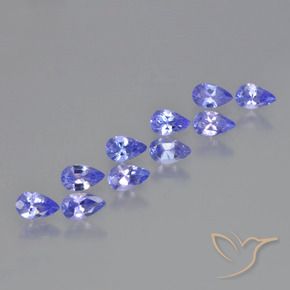 2.51 ct natürliche Intensives Violettblau Tansanit-Edelsteine, Birnenform, VS