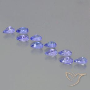 2.51 ct natürliche Intensives Violettblau Tansanit-Edelsteine, Birnenform, VS